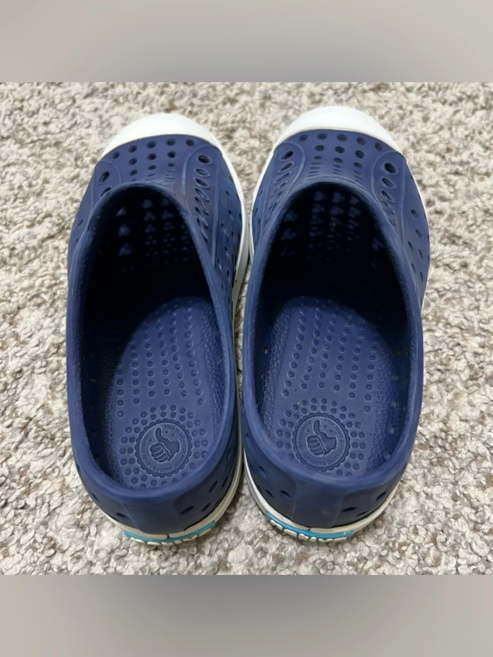 Native Kids Jefferson Slip-On Shoes in Navy and White Size C11 - Picture 5 of 8